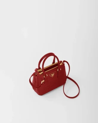 Torebka Prada Galleria Mini z skóry krokodyla