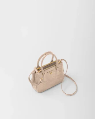 Torebka Prada Galleria Mini ze skóry jaszczurki