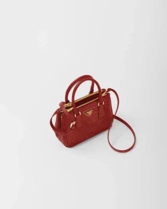 Torebka Prada Galleria Mini ze skóry jaszczurki