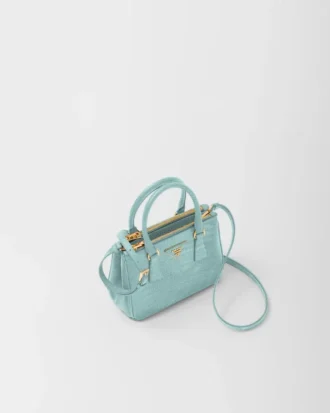 Torebka Prada Galleria Mini ze skóry jaszczurki