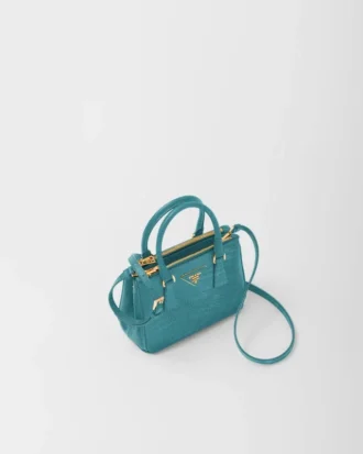 Torebka Prada Galleria Mini ze skóry jaszczurki
