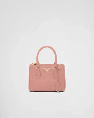 Torebka Prada Galleria Mini ze skóry strusiej