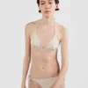 Trójkątny top bikini z dżerseju z kryształkami Trójkątny top bikini z dżerseju z kryształkami