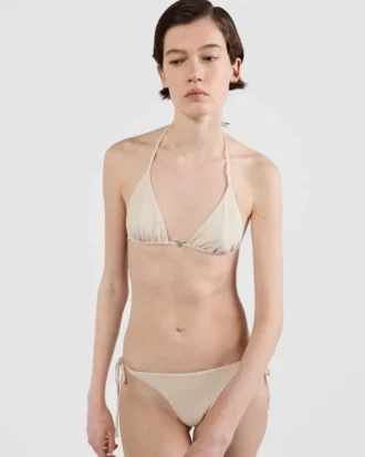 Trójkątny top bikini z dżerseju z kryształkami Trójkątny top bikini z dżerseju z kryształkami