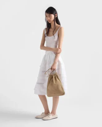 Zamszowa torebka Prada Wish