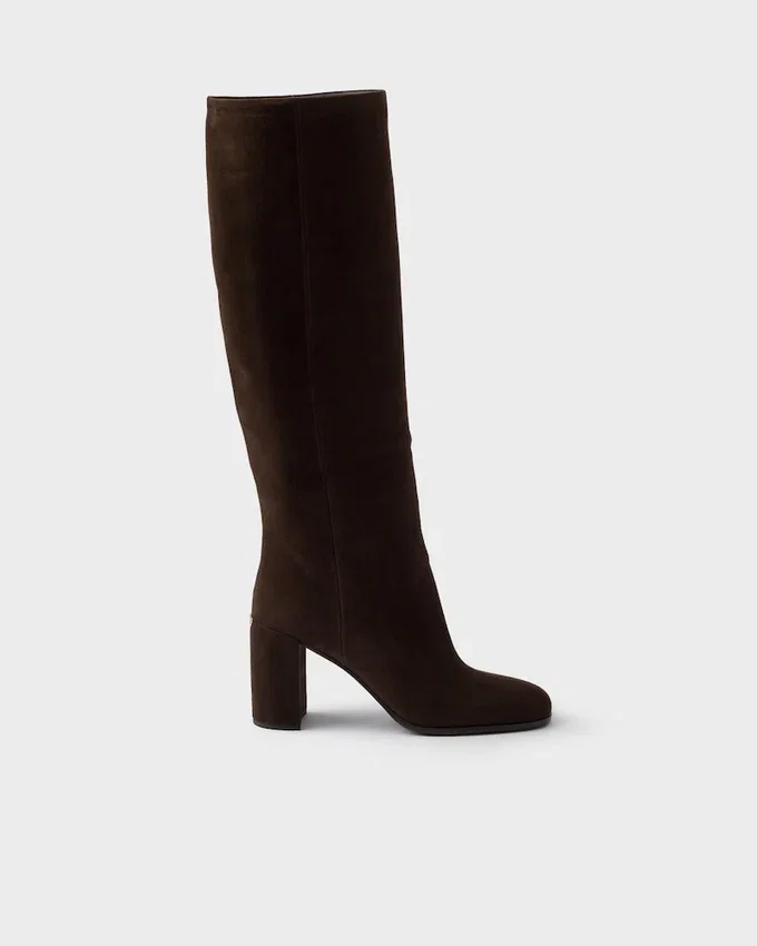 Zamszowe buty na obcasie Zamszowe buty na obcasie