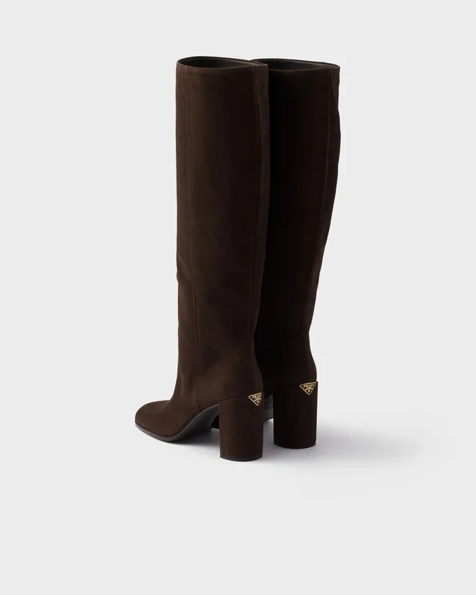 Zamszowe buty na obcasie Zamszowe buty na obcasie