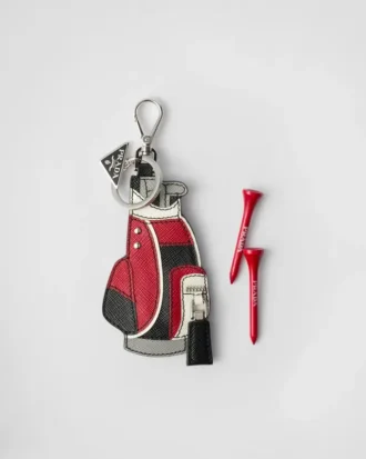 Zawieszka do torby golfowej z skóry Saffiano