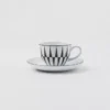 Zestaw czterech porcelanowych filiżanek do espresso – paski Zestaw czterech porcelanowych filiżanek do espresso – paski