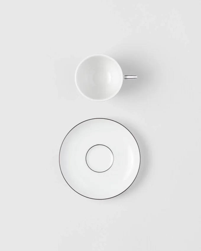 Zestaw czterech porcelanowych filiżanek do espresso – paski Zestaw czterech porcelanowych filiżanek do espresso – paski