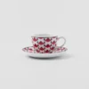 Zestaw czterech porcelanowych filiżanek do espresso – Vienna Red Zestaw czterech porcelanowych filiżanek do espresso – Vienna Red