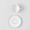 Zestaw dwóch porcelanowych filiżanek do cappuccino – paski Zestaw dwóch porcelanowych filiżanek do cappuccino – paski