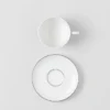 Zestaw dwóch porcelanowych filiżanek do cappuccino – szachownica Zestaw dwóch porcelanowych filiżanek do cappuccino – szachownica