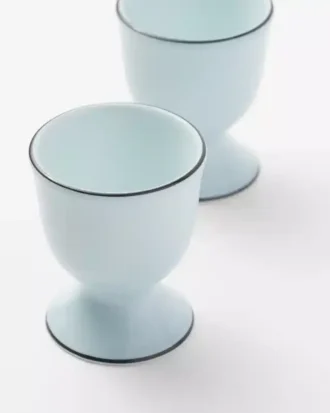 Zestaw dwóch porcelanowych kubeczków na jajka – Celadon