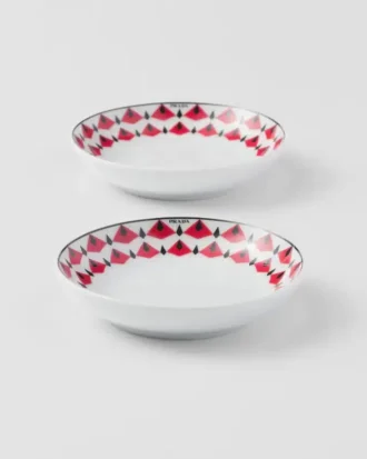 Zestaw dwóch porcelanowych miseczek na sos – Vienna Red
