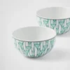 Zestaw dwóch porcelanowych misek do ryżu lub płatków śniadaniowych – kolor Vienna Green