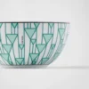 Zestaw dwóch porcelanowych misek do ryżu lub płatków śniadaniowych – kolor Vienna Green