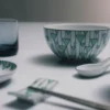 Zestaw dwóch porcelanowych misek do ryżu lub płatków śniadaniowych – kolor Vienna Green