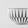 Zestaw dwóch porcelanowych misek do ryżu lub płatków śniadaniowych – paski