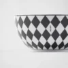 Zestaw dwóch porcelanowych misek do ryżu lub płatków śniadaniowych – szachownica
