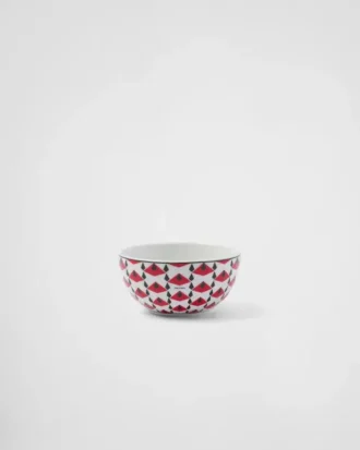 Zestaw dwóch porcelanowych misek do ryżu lub płatków śniadaniowych – Vienna Red