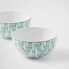 Zestaw dwóch porcelanowych misek do zupy – Vienna Green