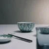 Zestaw dwóch porcelanowych misek do zupy – Vienna Green