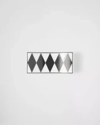 Zestaw dwóch porcelanowych podstawek pod pałeczki – szachownica