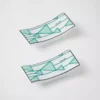 Zestaw dwóch porcelanowych podstawek pod pałeczki – Vienna Green