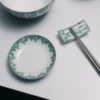 Zestaw dwóch porcelanowych podstawek pod pałeczki – Vienna Green