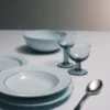 Zestaw dwóch porcelanowych talerzy do zupy – Celadon