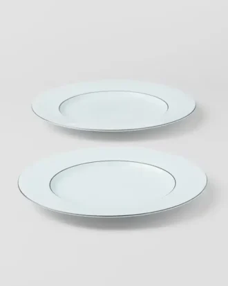 Zestaw dwóch porcelanowych talerzy obiadowych – Celadon