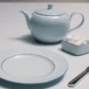 Zestaw dwóch porcelanowych talerzyków deserowych – Celadon Zestaw dwóch porcelanowych talerzyków deserowych – Celadon