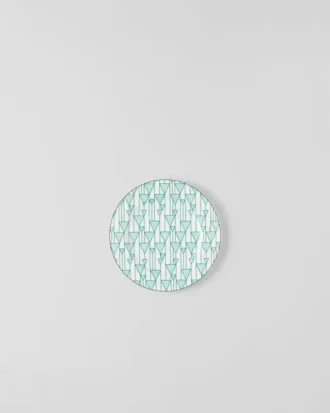 Zestaw dwóch porcelanowych talerzyków deserowych – Vienna Green