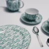 Zestaw dwóch porcelanowych talerzyków deserowych – Vienna Green Zestaw dwóch porcelanowych talerzyków deserowych – Vienna Green