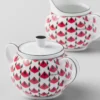 Zestaw porcelanowego dzbanka na mleko i cukiernicy – Vienna Red Zestaw porcelanowego dzbanka na mleko i cukiernicy – Vienna Red